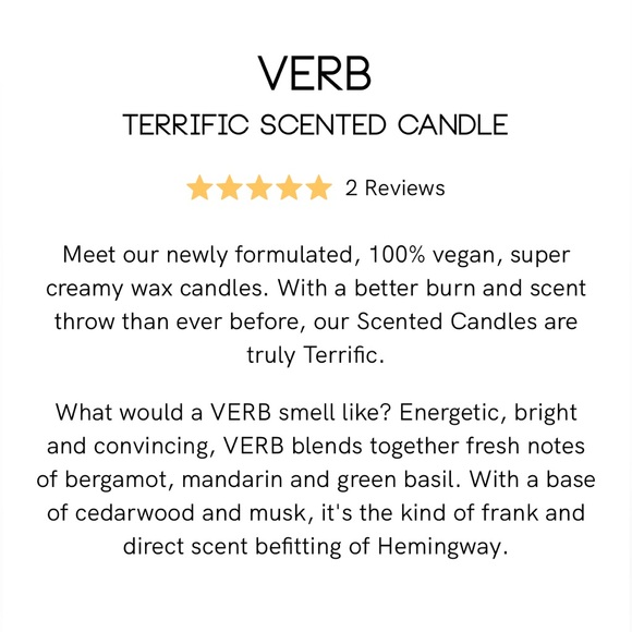 Ellis Brooklyn VERB
TERRIFIC SCENTED CANDLE 6.5 oz NWT - Picture 6 of 9